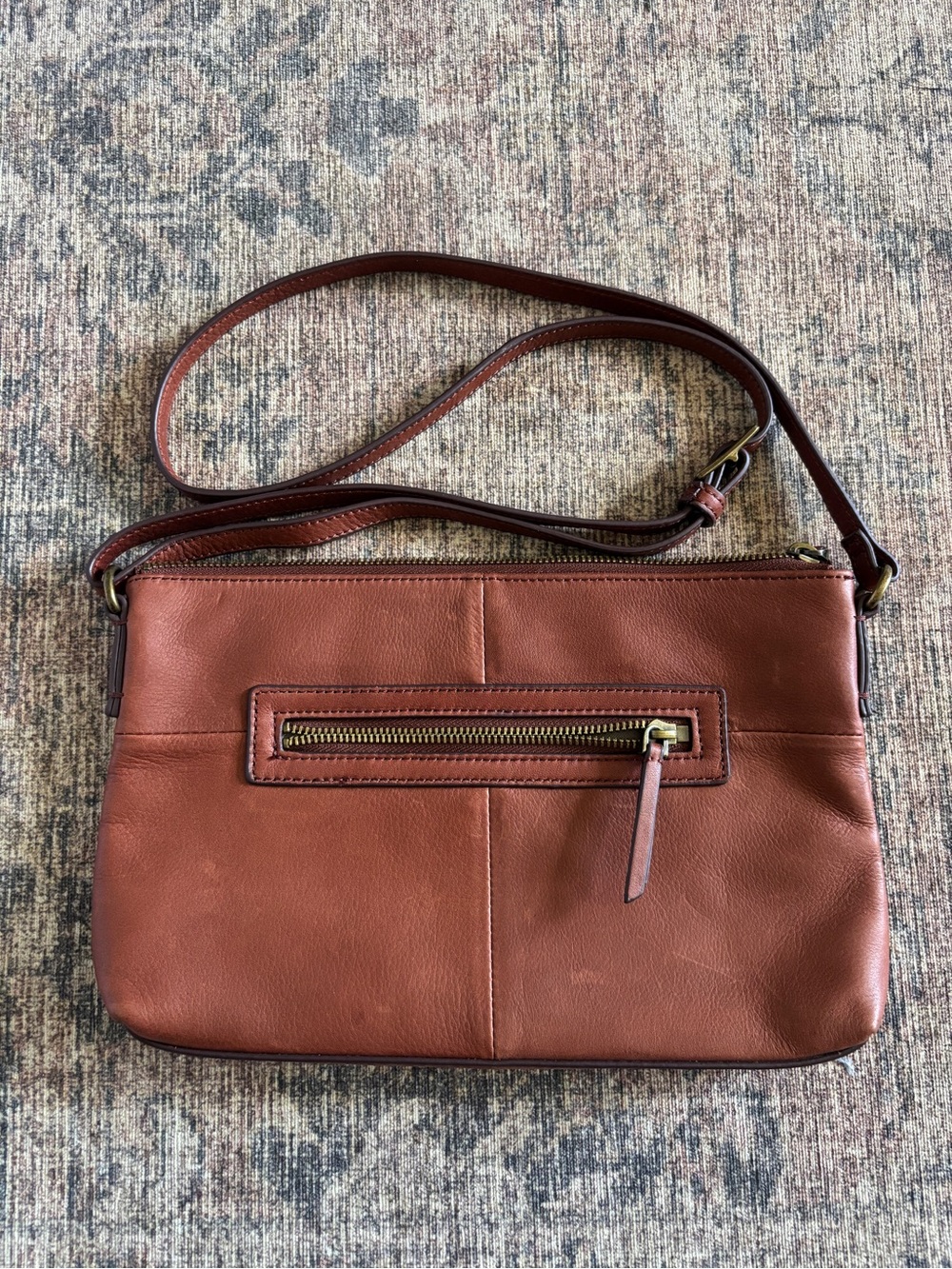 Margot Classic Brown Leather Crossbody Bag